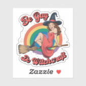 Sticker Be Gay Do Witchcraft Gay pride Witch Halloween (Feuille)