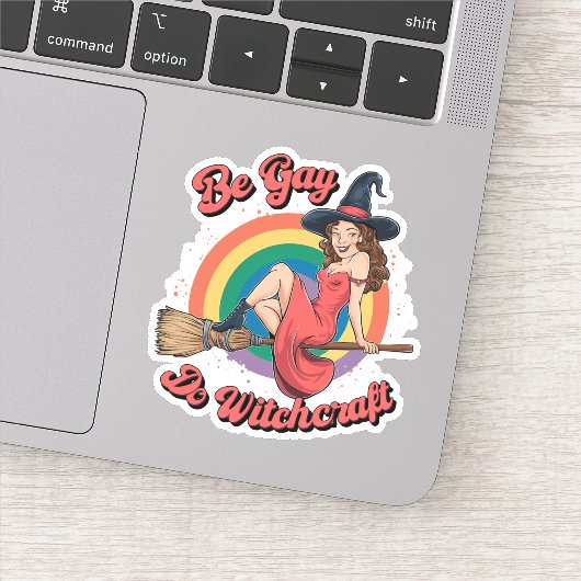 Sticker Be Gay Do Witchcraft Gay pride Witch Halloween (Détail)