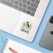 Sticker Be Happy In Your Own Shell Turtle Autism Awareness (Ordinateur portable avec iPhone)