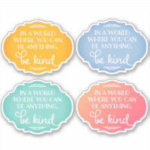 Sticker Be Kind - Couleurs Assorties