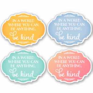 Sticker Be Kind - Couleurs Assorties