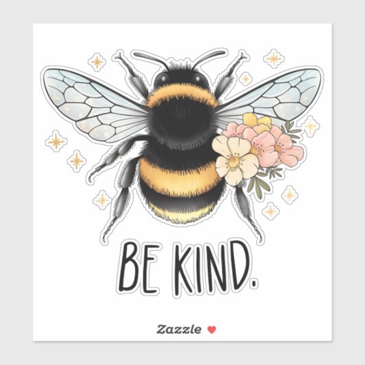 Sticker Be Kind Honey Bee Clipart-57650 (Feuille)