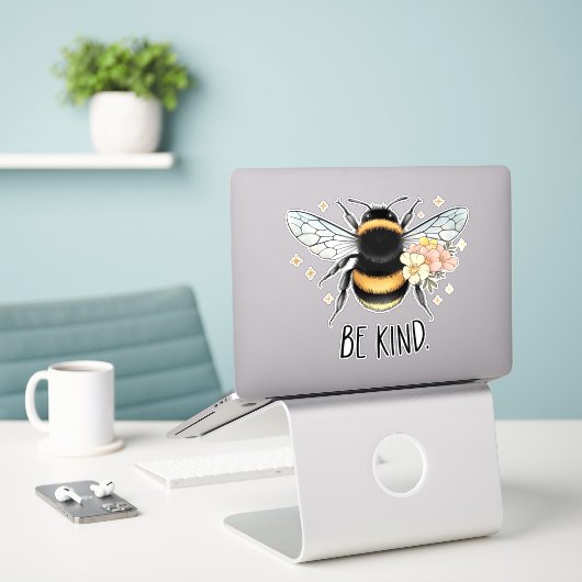 Sticker Be Kind Honey Bee Clipart-57650 (Ordinateur portable sur le bureau)