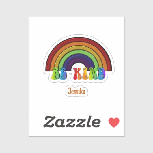 Sticker Be Kind LGBTQ Rainbow Positivity (Feuille)