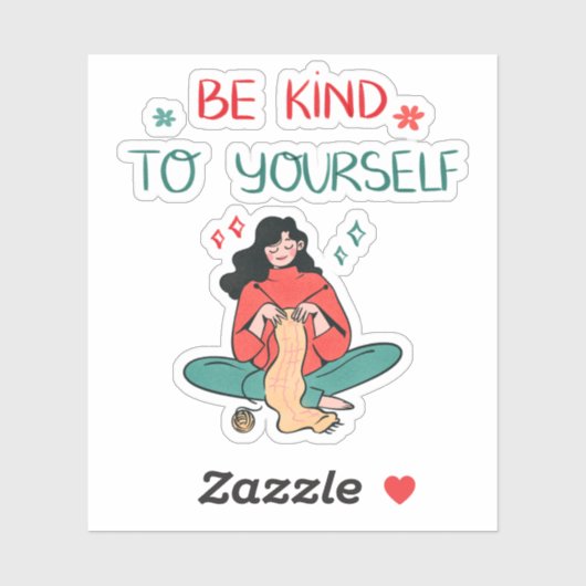 Sticker Be Kind To Yourself Inspiration Self Love (Feuille)