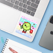 Sticker Be My Valentine Holiday Pickle (Ordinateur portable avec iPhone)