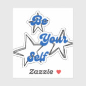 Sticker Be Your Self Inspirational (Feuille)
