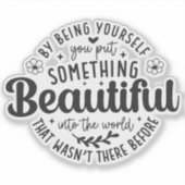 Sticker Be Yourself Something Beautiful Quote-52912 (Devant)
