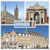 Sticker BE Ypres - Lakenhal, en Flanders Fields Museum - (Devant)