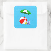 Sticker Beach Ball Pool Parapluie Blue Waves (Sac)