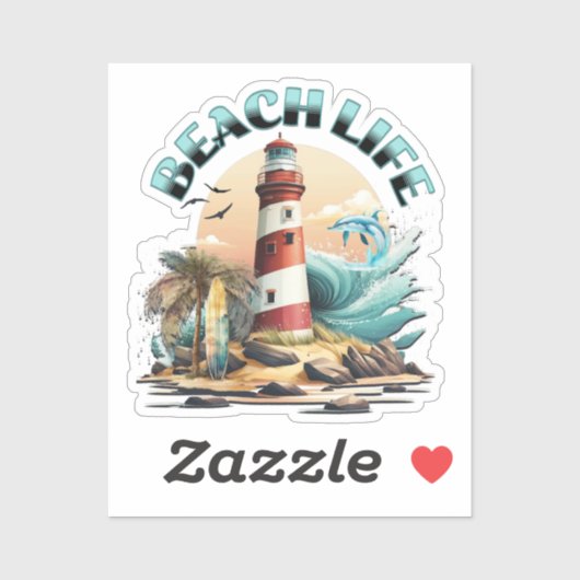 Sticker Beach Life (Feuille)