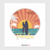 Sticker Beach Paradise (Feuille)
