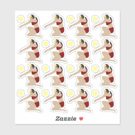 Sticker Beach Volleyball (Feuille)