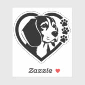 Sticker Beagle (Feuille)
