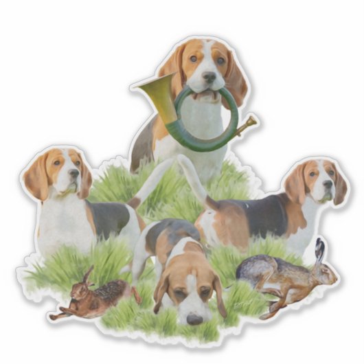 Sticker Beagle (Devant)