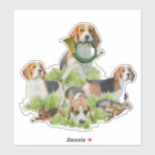 Sticker Beagle (Feuille)