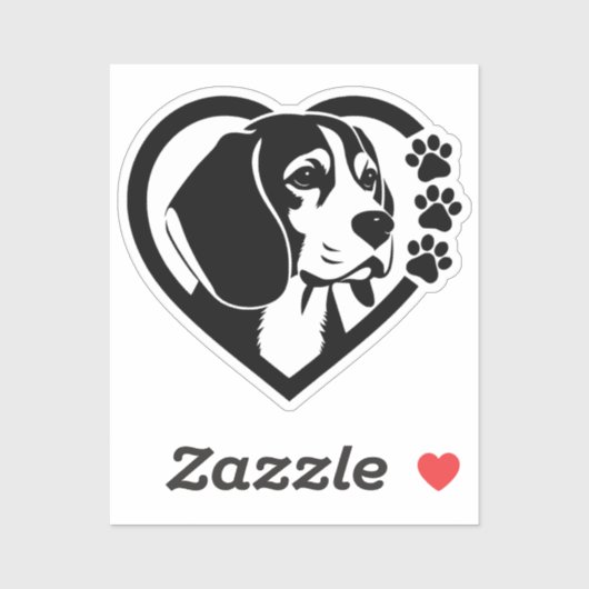 Sticker Beagle (Feuille)