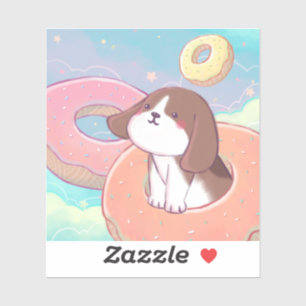 Sticker Beagle et beignets