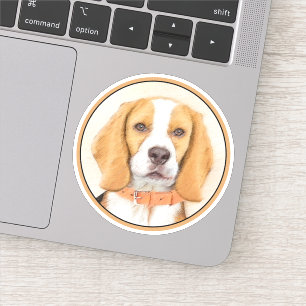 Sticker Beagle Hound Dog Peinture Animal Art original