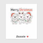 Sticker Bear Christmas Animals (Feuille)