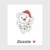 Sticker Bear Christmas Winter Animals Polar Bears (Feuille)