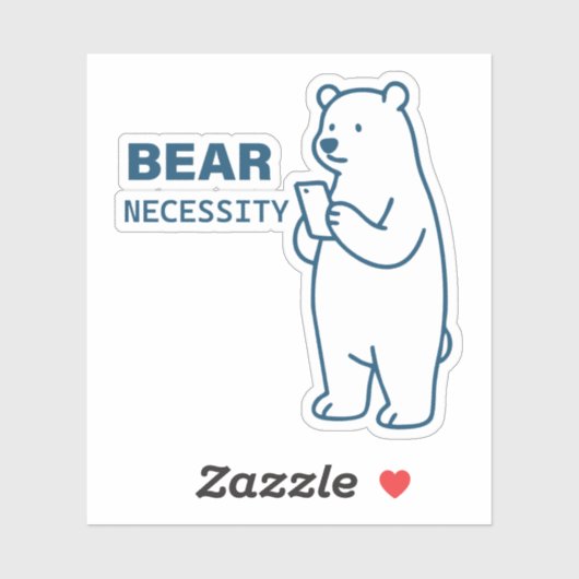 Sticker Bear Necessity (Feuille)