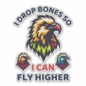 Sticker Bearded Vulture Symbolizing Strength and Rarity (Devant)