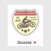 Sticker Beartooth Highwayus 212 route Montana au Wyoming (Feuille)