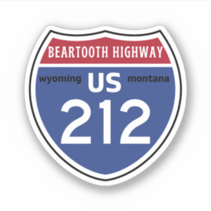 Sticker Beartooth Highwayus 212 route Montana au Wyoming