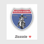 Sticker Beartooth Highwayus 212 route Montana au Wyoming (Feuille)