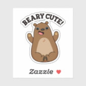 Sticker Beary Cute Teddy Bear Pun (Feuille)