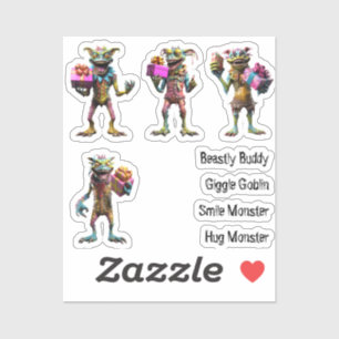 Sticker Beastly Buddy et amis d'anniversaire monstres 2