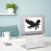 Sticker Beatles : Blackbird (Ordinateur portable sur le bureau)