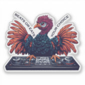 Sticker Beats ou Eats, Thanksgiving Turkey DJ (Devant)