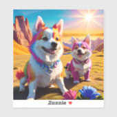 Sticker Beau animal quatre (Feuille)