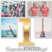 Sticker Beau anniversaire Photo collage (Devant)