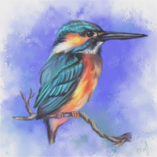 Sticker Beau bâton Kingfisher (Devant)