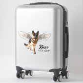 Sticker Beau berger allemand avec le mémorial des ailes (Sur valise)
