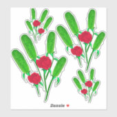 Sticker Beau bouquet de chiche avec Thunder_Cove Rose (Feuille)