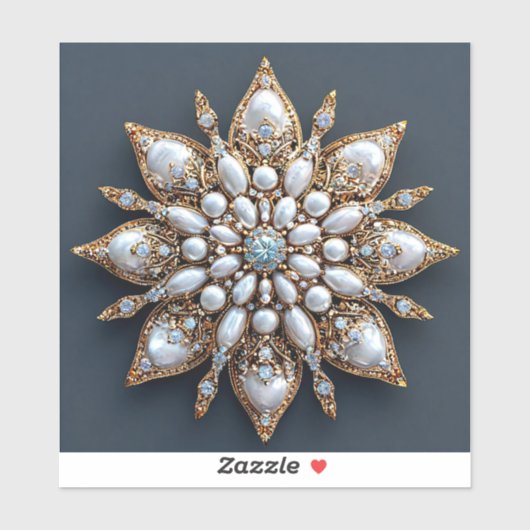 Sticker Beau Broche (Feuille)