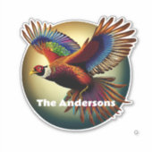 Sticker Beau coq de faisan (Devant)