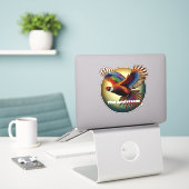Sticker Beau coq de faisan (Ordinateur portable sur le bureau)