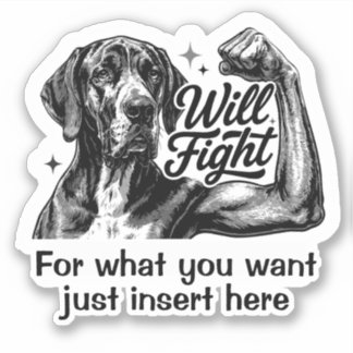 Sticker Beau danois impressionnant se battra