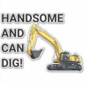 Sticker Beau et peut creuser la construction de l'excavatr (Devant)