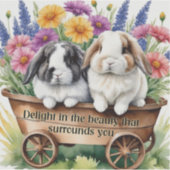 Sticker Beau Lapin Lapin Lop Joli lapin (Devant)