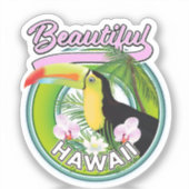 Sticker beau logo de voyage à Hawaii (Recto)
