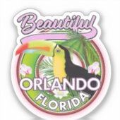 Sticker Beau logo de voyage Miami Orlando (Recto)