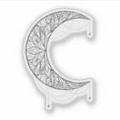 Sticker Beau Motif de design Mandala Moon (Devant)