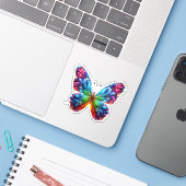 Sticker Beau Papillon (Ordinateur portable avec iPhone)