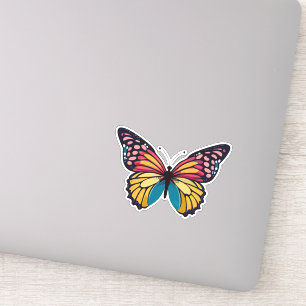 Sticker Beau papillon multicolore